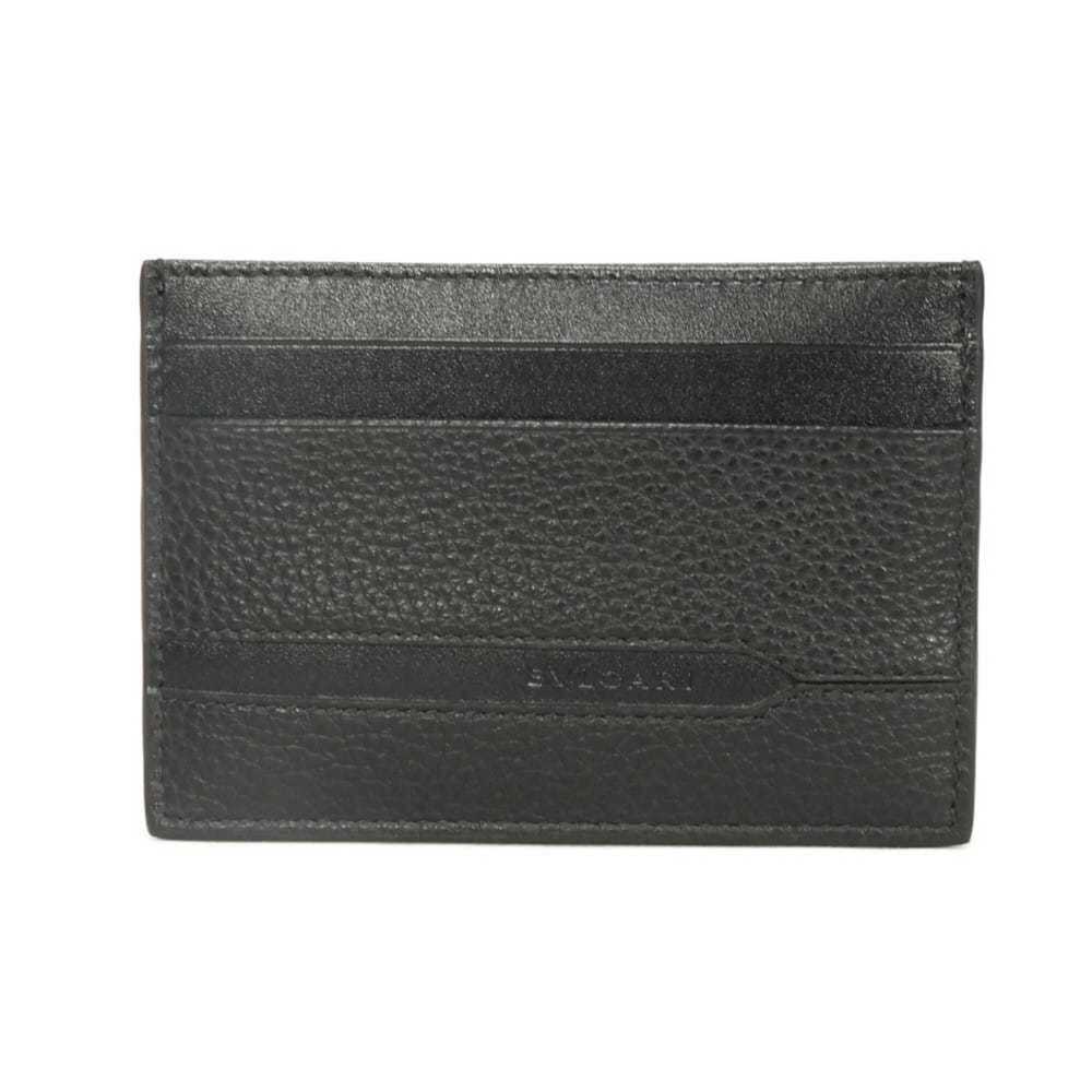 Bulgari BVLGARI Octo Card Case Holder Grain Calf Pass Business RFID IC Chip L...